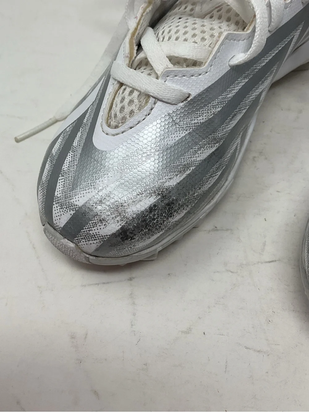 adidas Kids White and Silver football cleats Performance Sneakers